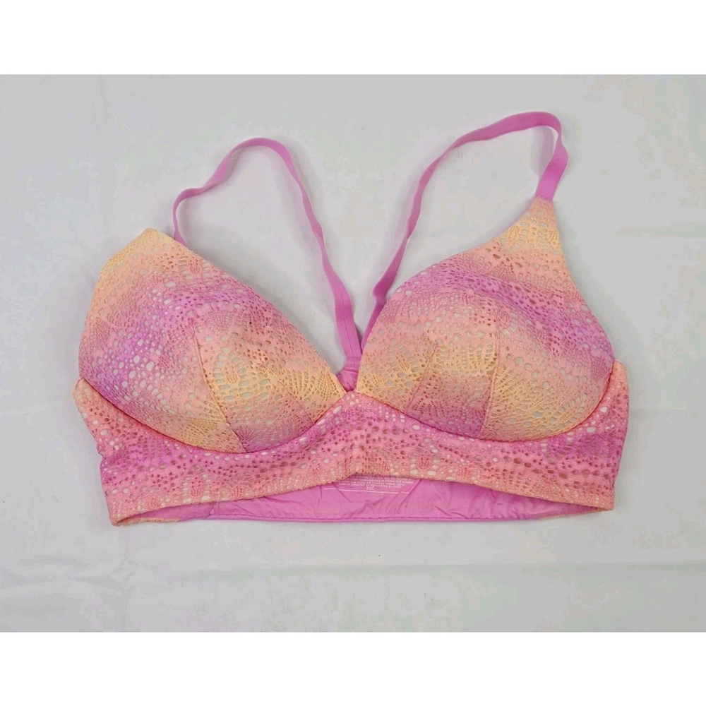 Victoria's Secret Body By Victoria Lightly Lined Plunge Bra 36C Ombré Pink Orang
